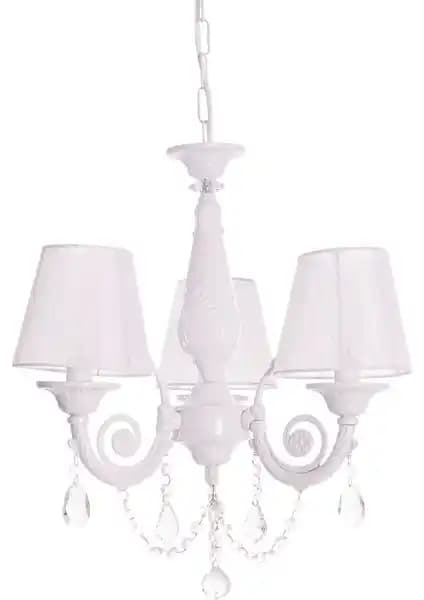 Umur Aydınlatma Senay 3'lü Beyaz Abajurlu Minimalist Avize ile Modern Retro Şıklık