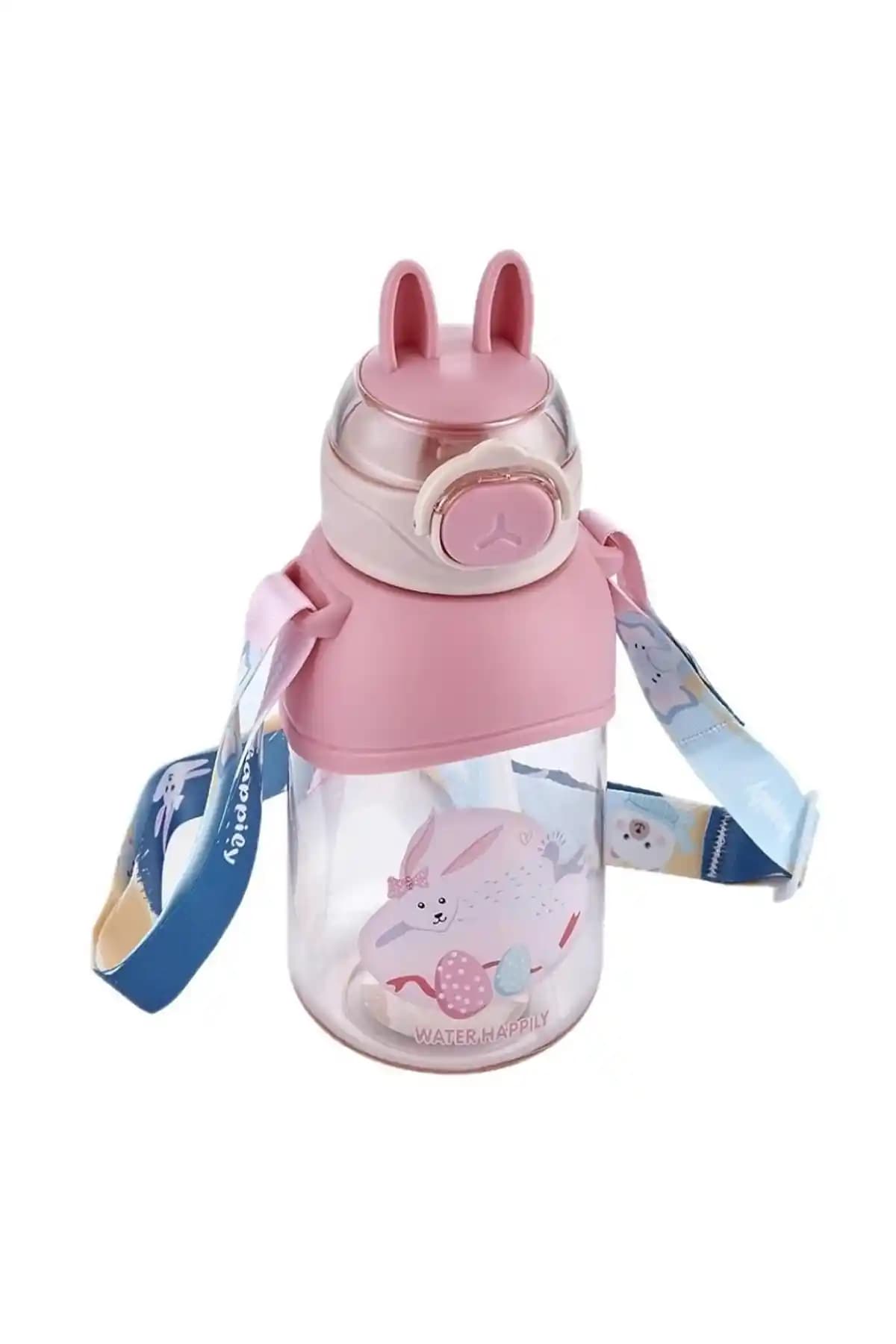 Vagonlife 650ml Askılı Pipetli Kulaklı Tritan Çocuk Su Matarası Sağlıklı ve Dayanıklı