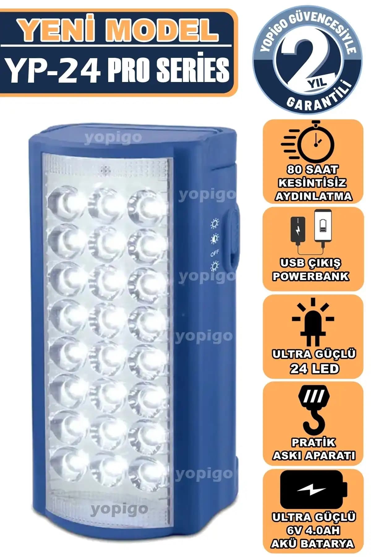 Genel Markalar ve yopigo YP-24 LED Güçlü Şarjlı Işıldak Karşılaştırması 2