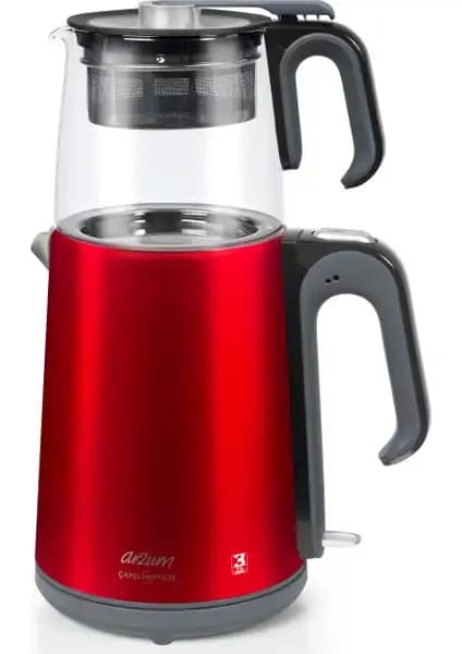 Arzum AR3044 Heptaze Cam Çaycı ve Korkmaz A369 Demtez InoxSiyah Elektrikli Çaydanlık Karşılaştırması 1