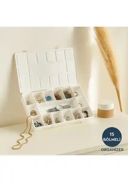 Homing 15 Bölmeli Beyaz Takı ve Saat Kutusu ile Çok Amaçlı Organizer Karşılaştırması