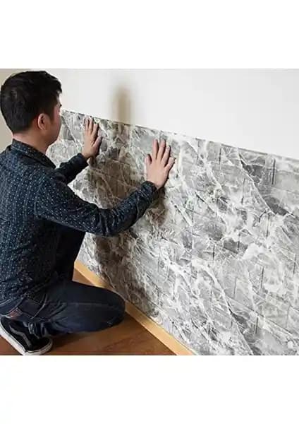 Renkli Duvar Kaplamaları Gri Alaca ve Kendinden Yapışkanlı Sünger Karşılaştırması