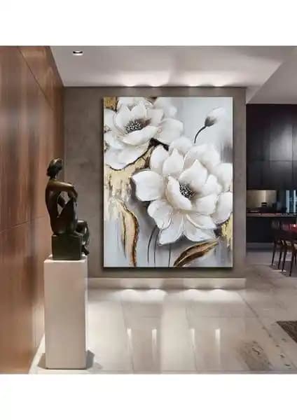 Trade Ays Modern Çiçek Kanvas Tablo ve Siyah Lüks Dekoratif Tablo Karşılaştırması
