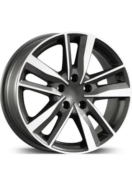 17 İnç 5X100 Polo Ibiza Taigo Egea Doblolar İçin Elmas Kesim Gun Metal Jant Modeli