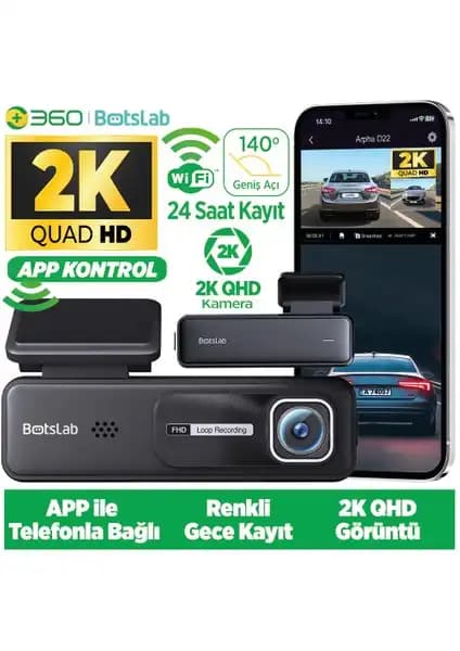 360 Botslab HK30 Pro 2K QHD WiFi Araç İçi Güvenlik Kamerası Özellikleri ve Kullanımı