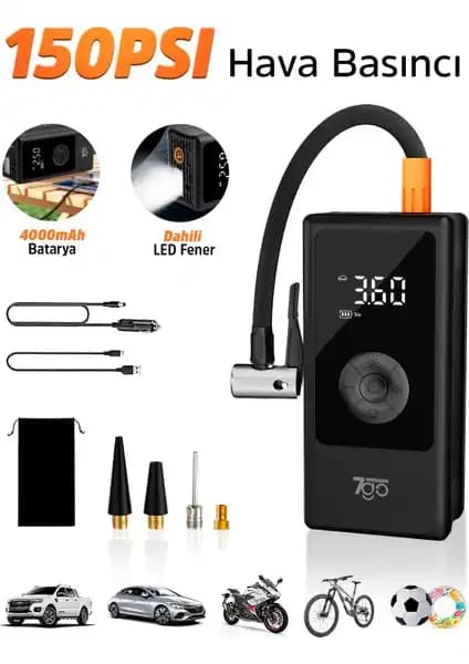 7Go 7A3 Hava Pompası ve Powerbank Çok Fonksiyonlu Taşınabilir Cihaz