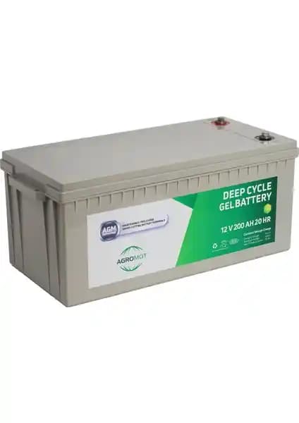 Agromot 12V 200 Ah Jel Akü Nano Carbon Teknolojisiyle Uzun Ömür ve Güç Sağlar