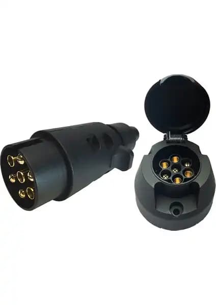 Allestock 7 Pin Römork Fişi ve Soketi Seti Güçlü Bağlantılar İçin Uygun Çözüm