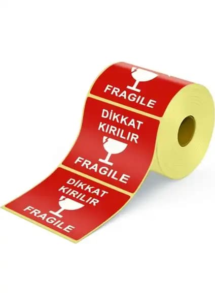 Ambalaj Güvenliği İçin Dikkat Kırılır Etiketi: Yüksek Görünürlük ve Dayanıklılık