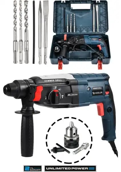 Assur 850W Metal Şanzıman Darbeli Matkap: Güç ve Dayanıklılık ile Çok Yönlü Kullanım