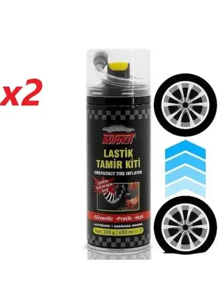 Autokit 2 Adet Lastik Tamir Köpüğü Sprey Kiti: Hızlı ve Güvenilir Lastik Onarımı Çözümü