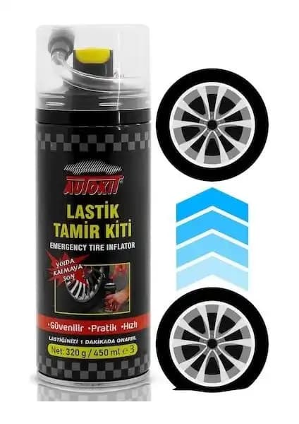 Autokit Lastik Tamir Kiti 450 ML Güvenli ve Pratik Lastik Tamiri İçin En İyi Çözüm