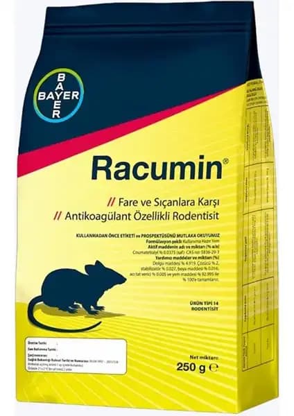 Bayer Racumin Zehirli Buğday ile Fare ve Sıçan Kontrolü İçin Güvenilir Çözüm