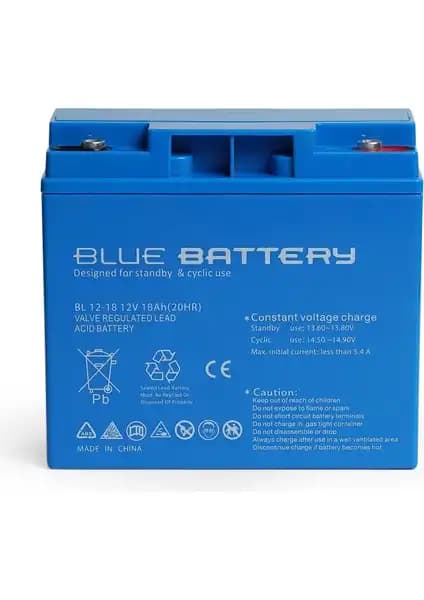 Blue Battery 12 Volt 18 Amper Bakımsız Kuru Akü: Güç ve Güvenilirlik İçin En İyi Seçenek