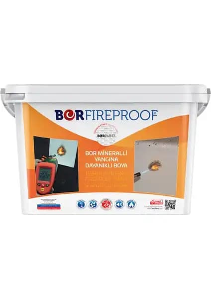 Borpaint Bor Fıreproof Yangına Dayanıklı Boya 18KG Güvenlik ve Dayanıklılık Sağlar