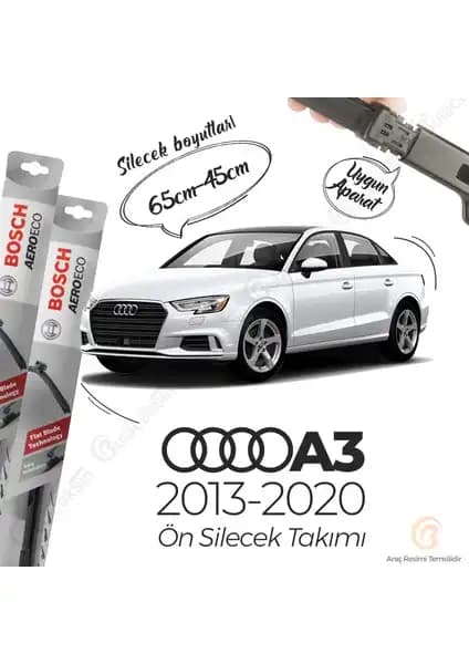 Bosch Aeroeco Audi A3 (2013-2020) İçin Güçlü ve Dayanıklı Silecek Takımı