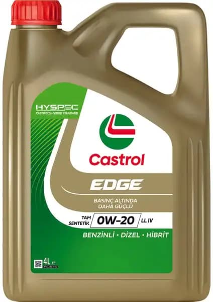 Castrol Edge 0W-20 LL 4 Litre Motor Yağı: Yüksek Teknoloji ve Güçlü Performans Özellikleri