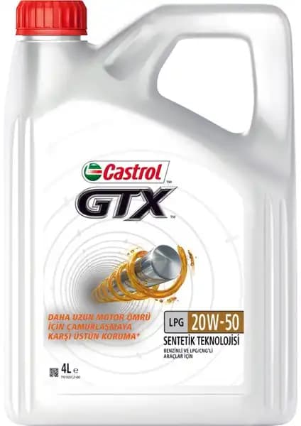 Castrol GTX 20W-50 LPG 4 Litre Motor Yağı ile Motor Koruma ve Performans Artışı