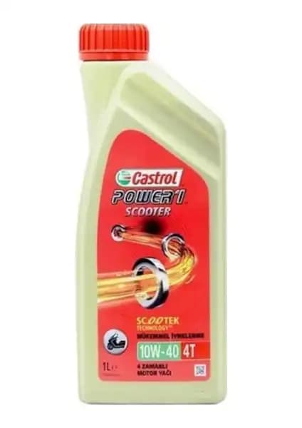 Castrol Power 1 Scooter 10W-40 4T Motosiklet Yağı ile Motor Performansını Artırın