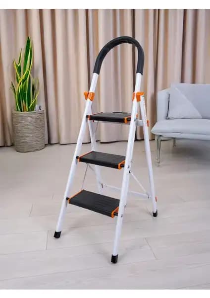 Cıngıllıoğlu CA-153 Hauslife 3 Basamaklı Ev ve İş Merdiveni Güvenli ve Çok Amaçlı Kullanım için