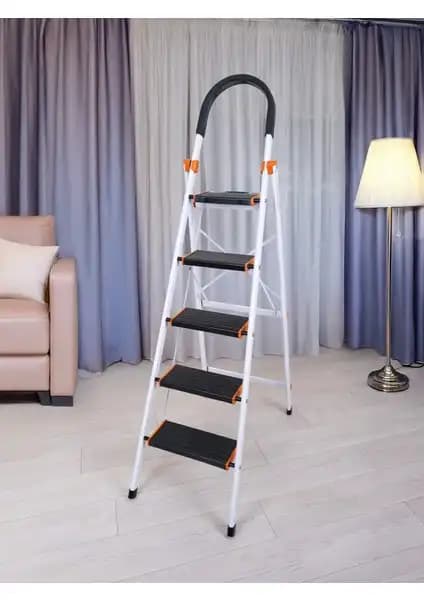 Cıngıllıoğlu CA-155 Hauslife 5 Basamaklı Metal Ev ve İş Merdiveni Güvenlik ve Dayanıklılık