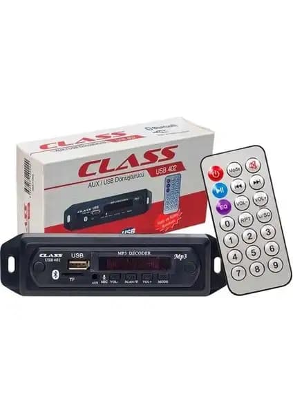 Class USB-402 Bluetooth ve Çok Fonksiyonlu Oto Teyp Çevirici Dijital Player
