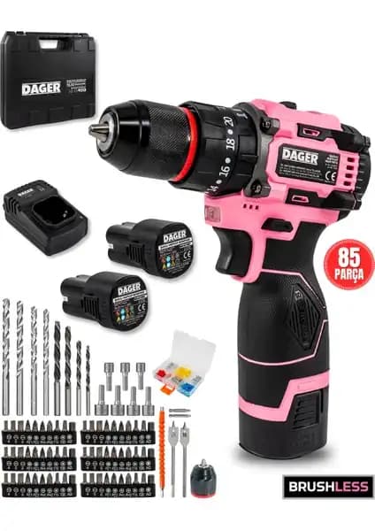 Dager NOVA 16.8V Kömürsüz Darbeli Şarjlı Matkap Seti Güçlü ve Estetik Tasarım