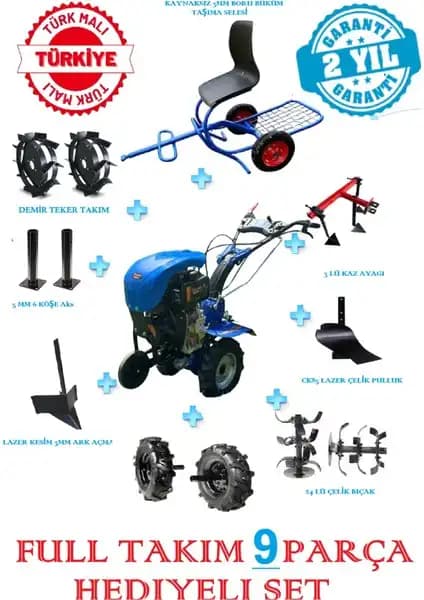 Dalaz Alaz Turbo 930-D Pro Dizel Çapa Makinası Güçlü ve Dayanıklı Tarım Ekipmanı