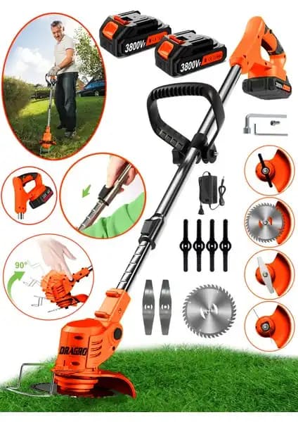 Dragro Alman Eco Pro 2 Akülü Tırpan: Güçlü ve Pratik Bahçe Bakım Aracı