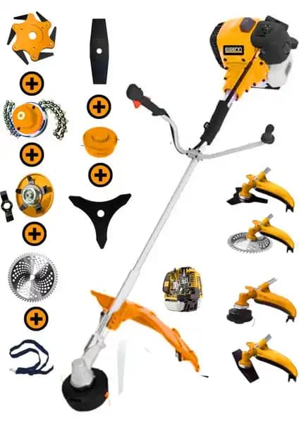 Eisenn Alman TURBO-9000 Full Set 8 in 1 Motorlu Ot Çalı ve Tırpan Makinesi