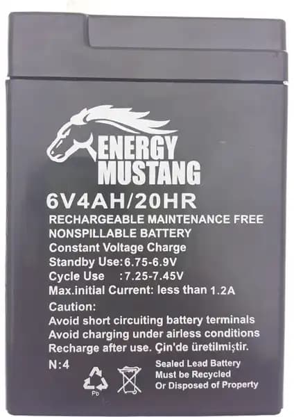 Energy Mustang 6V 4Ah Terazi Aküsü: Dayanıklı ve Yüksek Performanslı Güç Kaynağı