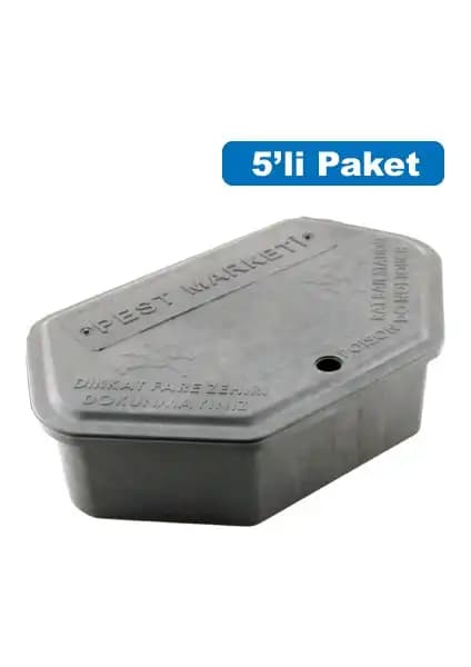 Fare Kontrolü İçin Güvenilir ve Pratik Fare Yem İstasyonu (Orta Boy, 5'li Paket)