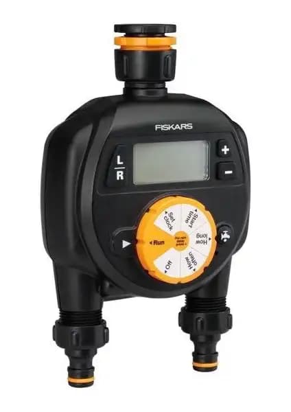 Fiskars 1054792 Sulama Saati Çift Çıkışlı ile Bahçe Sulama Otomasyonu ve Verimliliği