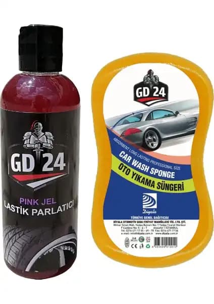 GD24 Lastik Parlatıcı Jel ve Yıkama Süngeri ile Araç Bakımında Etkili Çözümler