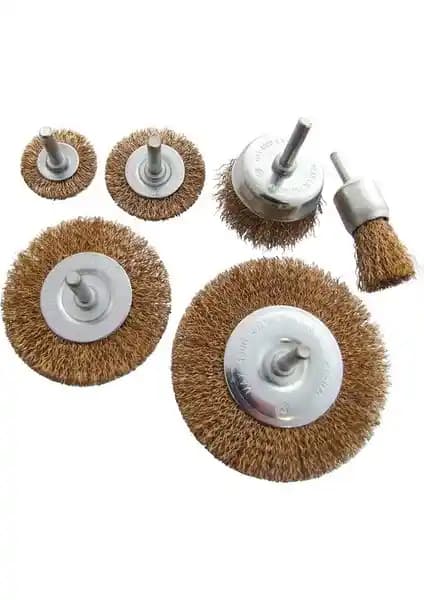Gfb 6 Parça Pimli Tel Fırça Seti: Pas ve Kir Temizliğinde Geniş Kullanım Alanı