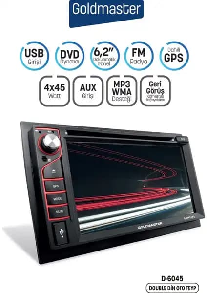 Goldmaster D-6045 Bluetooth DVD Oynatıcı ile Araç İçi Eğlence Sisteminizde Yenilik