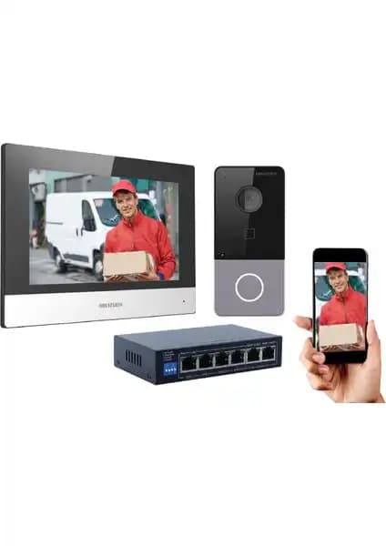 Hikvision Villa Tipi IP Görüntülü Diafon Kapı Telefon Seti Güvenlik ve Konfor Çözümü