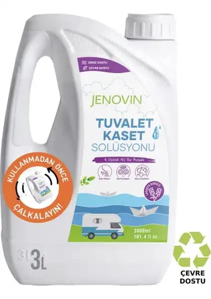 Jenovin Lavanta Kokulu Karavan ve Tekne Tuvalet Kimyasalı 3 litrelik kapasite ve etkili temizlik sağlama