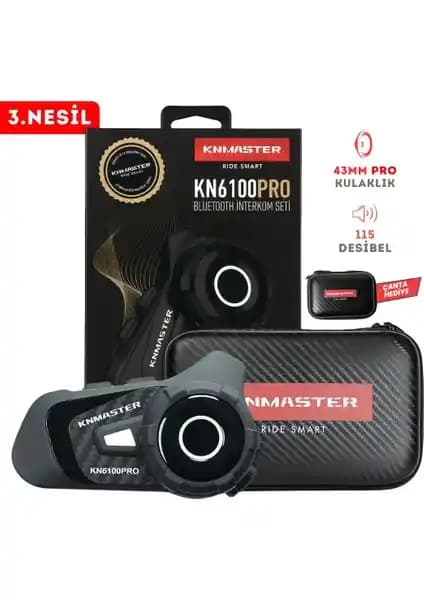 Knmaster KN6100 PRO Motosiklet Kask Interkomu Uzun Pil Süresi ve Yüksek Ses Kalitesi ile