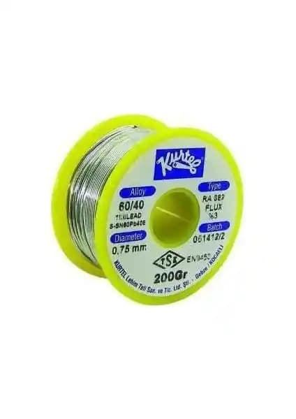 Kurtel Lehim Teli 200GR 0.75MM Kendinden Pastalı Elektronik Tamir ve Üretim İçin