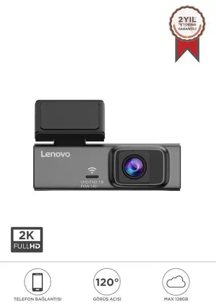 Lenovo S7/7701 Siyah 2K HD Wi-Fi Araç İçi Ön Kamera Güvenlik ve Konfor Artırıcı Teknoloji