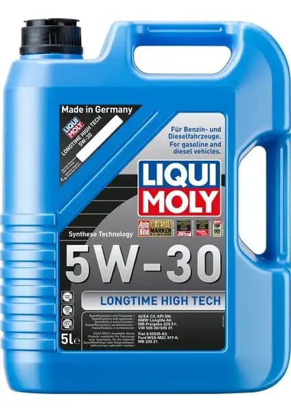 Liqui Moly Long Time High Tech 5W-30 Motor Yağı: Uzun Ömür ve Üstün Performans İçin