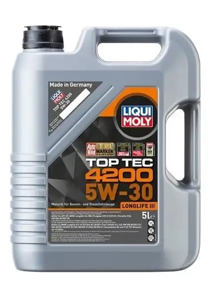 Liqui Moly Top Tec 4200 Longlife 3 5W-30: Yüksek Performanslı Motor Yağı Özellikleri