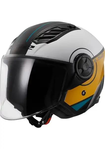 LS2 Airflow 2 Siyah-Beyaz-Gold Kask: Güvenlik ve Konfor Odaklı Motosiklet Kaskı