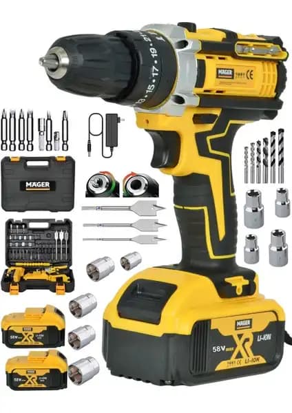 Mager Almanya Teknolojisi XR 58 Watt Darbeli Çift Akülü Vidalama Matkap Özellikleri