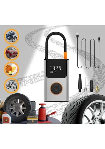 Matechno 4000 mAh Şarjlı Taşınabilir Hava Kompresörü ile Her Yerde Güçlü ve Çok Yönlü Şişirme Çözümü