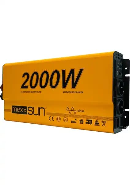 Mexxsun 12V 2000W Tam Sinüs Inverter ile Güç Kesintisizliği ve Güvenilirliği Artırın