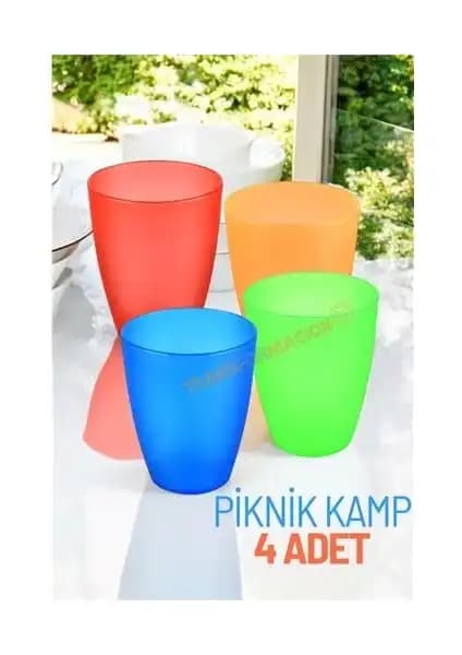 Modacar Kamp ve Piknik İçin Dayanıklı Kırılmaz Plastik Bardak Seti