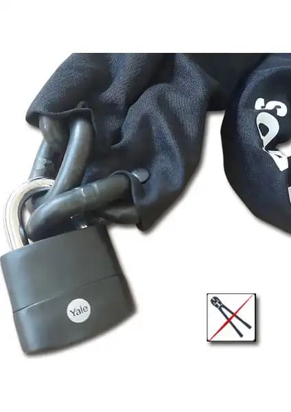 Motoguards 13MM Güçlü Zincir ve Yale Kilit ile Motosiklet Güvenliği Artırın