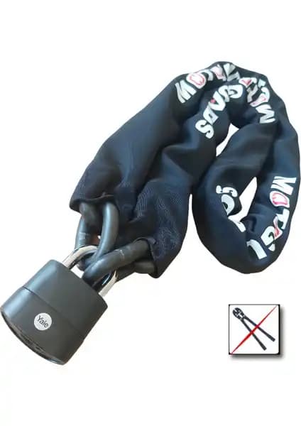 Motoguards Strong Grade 13 mm Motosiklet Zinciri ve Yale Kilit Güvenlik Çözümü